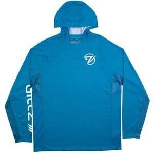 Gillz Men's UV Tournament Hoodie Hawaiian Ocean Blue SZ. M Fishing NEW~~~~